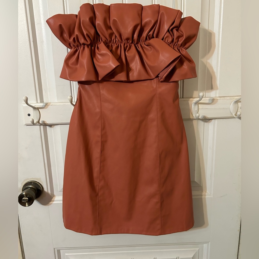 Faux leather Mini Dress